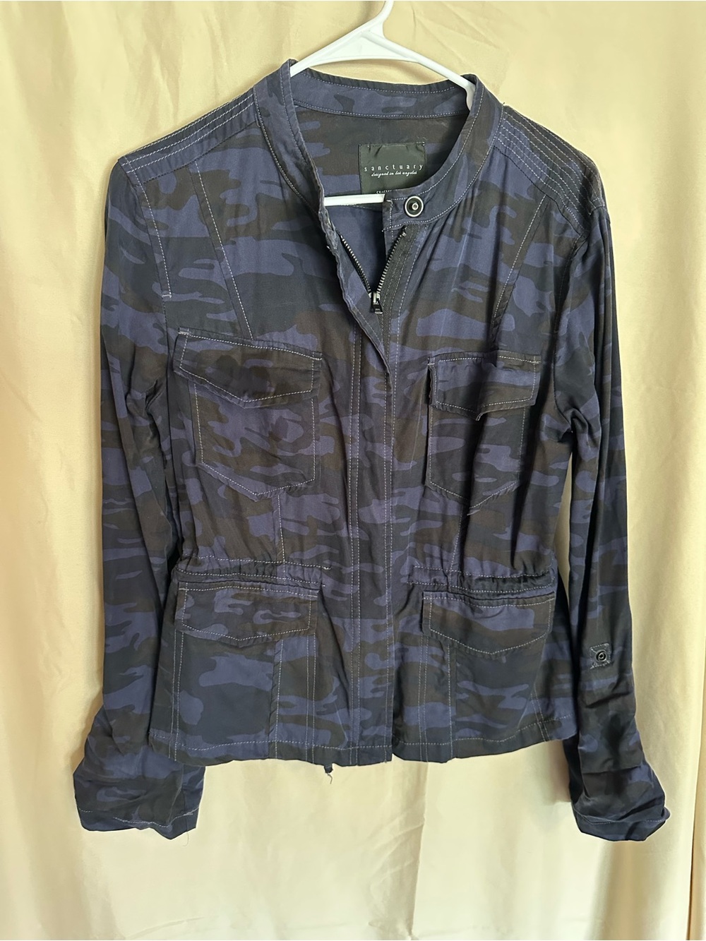 Sanctuary Blue & Navy Camo Utility Jacket